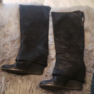 Tall leather boots